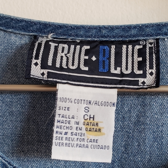 Vintage Cottage Chambray Crochet Lace Dress - Picture 7 of 9